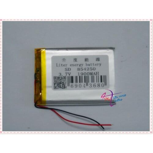 3.7V lithium polymer battery 854250 Mobile Voltage GPS digital products 1900MAH