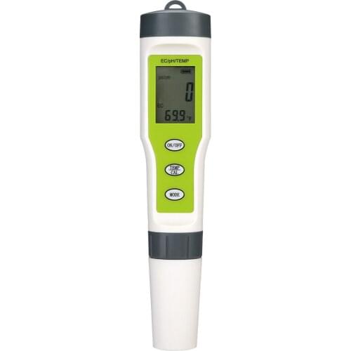 3 in 1 Portable Digital EC PH TEMP Meter Water Quality Tester Purity Test Pen Handheld for Pool Home Water Quality