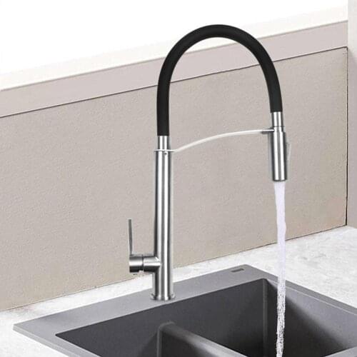 Modern Design Water Saving Hot/Cold Water Mixer PVC Flexible 360 Rotatable Sink Kitchen Basin Faucet