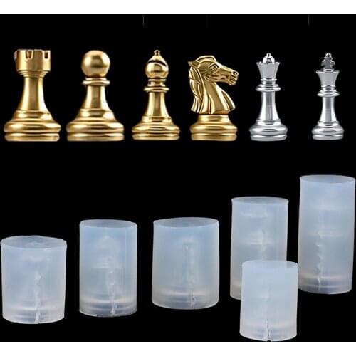 3D International Chess Silicone Mold Chocolate Candy Cake Cupcake Fondant Decorating Tool Beeswax Candle Mould