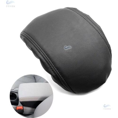 For VW Passat B6 2005 2006 2007 2008 2009 Car Accessories Center Control Armrest Box Cover PU Leather with Sponge Decor Black