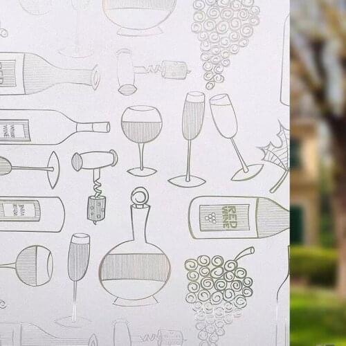 BUNPIG Privacy Window Film Self-Adhesive Vinyl Frosted Stained Glass Sticker Static Cling Decals Anti UV Insulation Window Tint