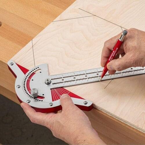 Stainless Steel Woodworkers Edge Rule Efficient Protractor Angle Protractor Angle Measure Carpentry Tool Regla Woodworking Ruler