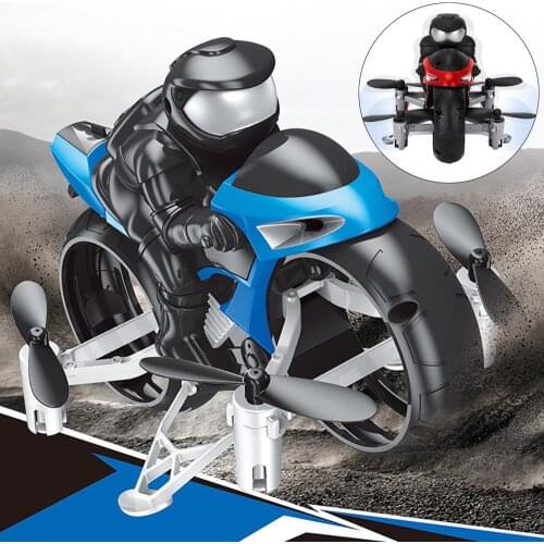 RC Motorcycle drone juguetes Land And Air Dual Mode Stunt Quadcopter Electric Remote Control helicopter dron Toys for children