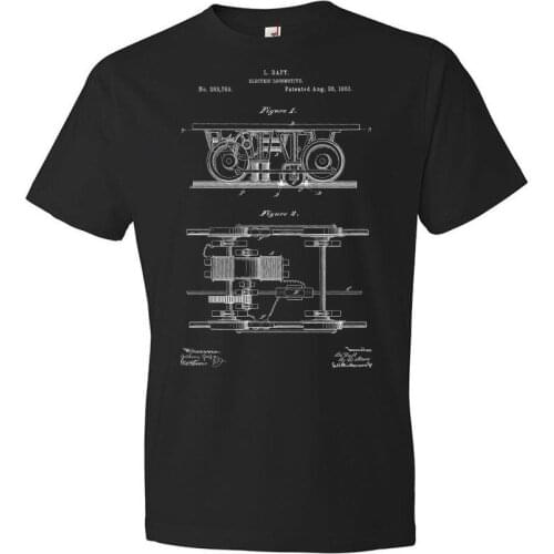 Electric Locomotive T-Shirt Train T-shirt Railroad Conductor Engineer Train Gift2018 Fashion Brand Mens Tops StreetWear T-shirt