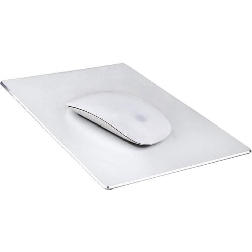 Gaming Aluminum Mouse Pad W Non-Slip Rubber Base & Micro Sand Blasting Aluminium Surface for Fast and Accurate Control