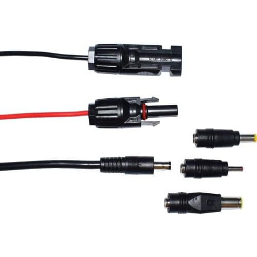 Solar Panel to DC5.5*2.1mm Adapter Cable DC Connector with DC 5.5x2.5mm Converter for Portable Backup Power Station