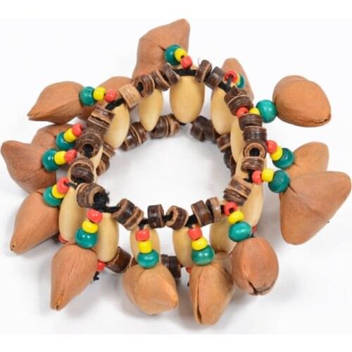 MoonEmbassy Nuts Bell Ankle Dance Shaker Wrist Shaking Bell for Djembe African Drum Conga Accessories
