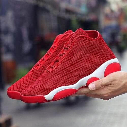 Hot Sale Fashion Basketball Shoes 2021 Men Trainers Outdoor Comfortable Sneakers High Quality Boy Sport Shoes Red Cool Big Size