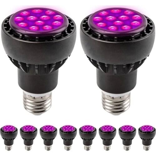 10pcs/Lot) Full Spectrum 36W LED Grow Light E27 Plant Lamp For Indoor Hydroponic Garden Tent Flower Vegetable Growing Spot Lamp