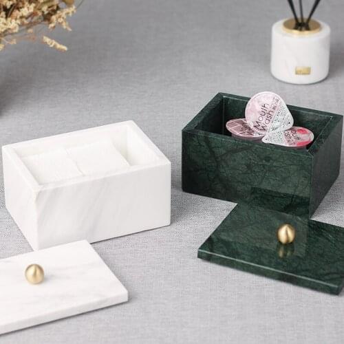 Marble Lipstick Lip Glaze Jewelry Ring Bracelet Storage Box Creative Wedding Gift Case With Lid Family Household Collection Tool
