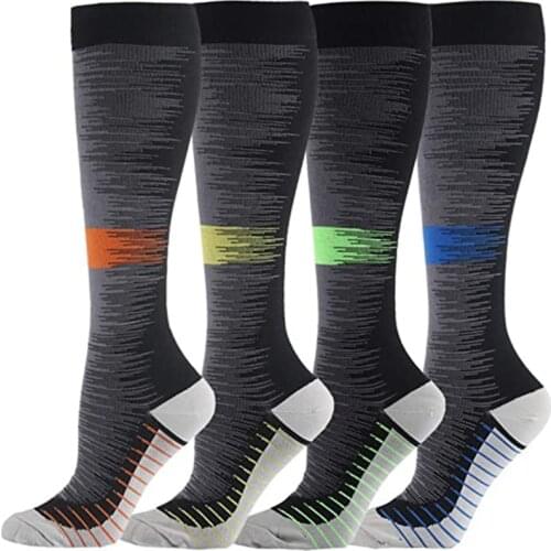 New Compression Socks Women Men Marathon Athletic Sports Golf Tube Running Blood Circulation Edema Varicose Veins Knee Stockings