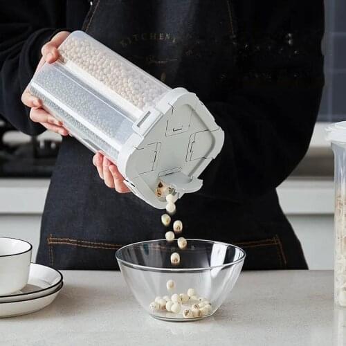 Transparent Airtight Jar Kitchen Storage Box With Lid Bean Food Grade Storage Jar Plastic Bottle Jar For Kitchen Storage