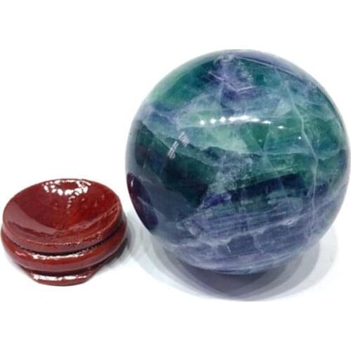 Rainbow Fluorite Ball Carved Crystals Healing Sphere For Decoration