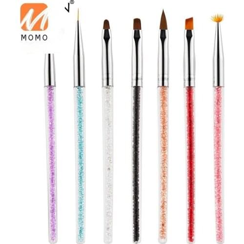 Nail Line Drawing Pen Carved Pen Pen Rod with Drill Painting Set Latte Art Drawing Pen Manicure Brush Tools