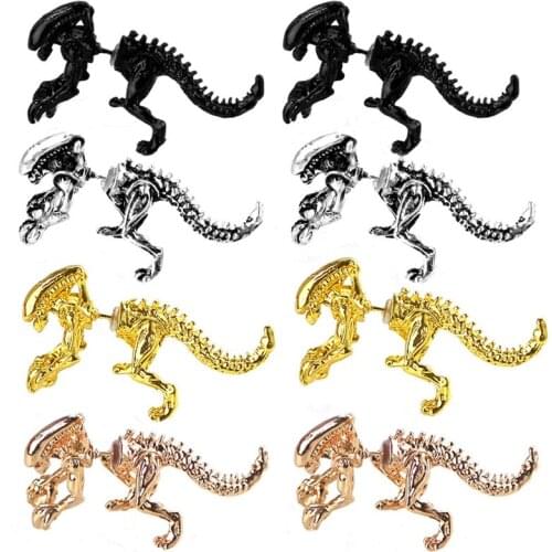 3D Dinosaur Stud Earrings Women Men Jewelry Hiphop Party Pop Trendy INS Cosplay