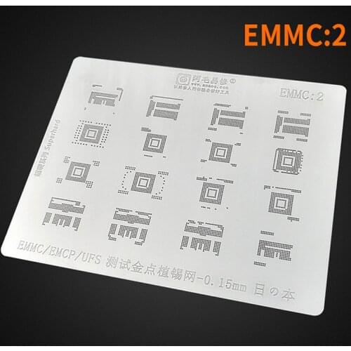 SAYTL Nand Flash EMMC EMCP UFS BGA Reballing Stencil template 0.15mm