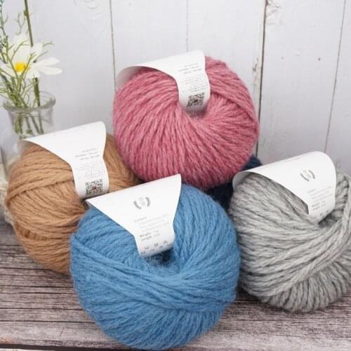 Arge coarse alpaca wool blended hand-knitted coat needle thread