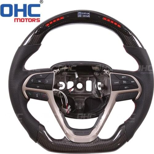 Real Carbon Fiber LED Steering Wheel compatible for Jeep Grand Cherokee