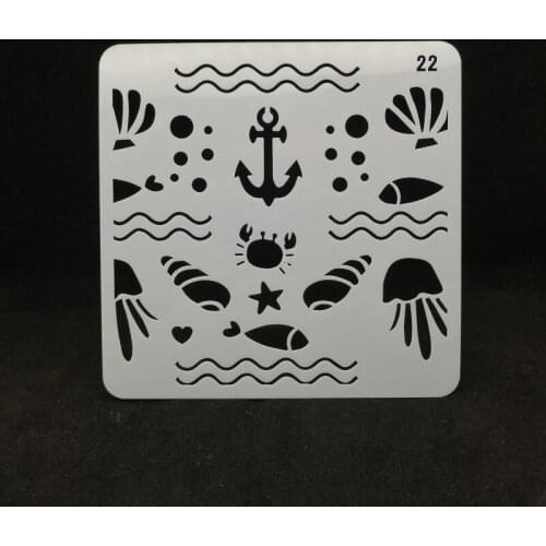 Seabed Layering Stencils Drawing Color Spray stencil DIY Scrapbook photo album Decorative Embossing DIY Card Crafts