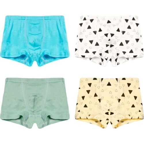 TEXIWAS 4 Pcs/lot panties for girls boys 100% Cotton Children Panties baby Kids underwear Boxers for boys 2-6 yesrs