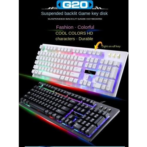 USB Wired Backlit Keypad, Keyway Luminous Floating Waterproof Gaming Keyboard,For Computer,Plug And Play,Game,Home,Office, Gamer