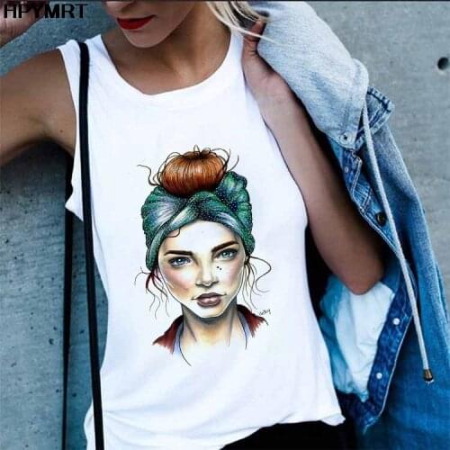 Women Vest O-neck Tank Tops Camisole Vintage Girl Cartoon T-Shirts Streetwear Harajuku Casual Sleeveless Large Size Summer Top