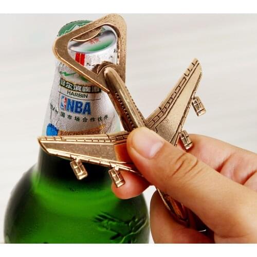 Retro Airplane Shape Golden Bottle Opener Fashion Copper Alloy Beer Bottle Opener Wedding Gifts Birthday Present For Men