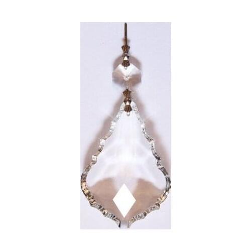 12pcs FRENCH PENDALOGUE CRYSTAL PRISM WITH GOLD BOW TIE