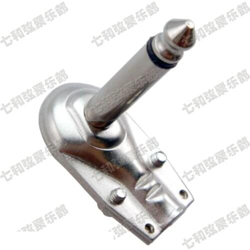 2 Pcs 6.35 mm 1/4 inch Mono Male Plug Right Angle 90 Microphone Audio Guitar Bass Cable Connector plug (FS-CR)