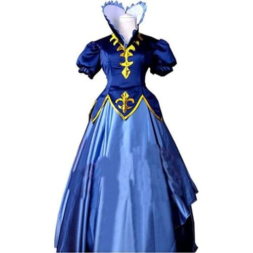 2017 Fairy Tail Cosplay Juvia Lockser Blue Formal Dress Costume