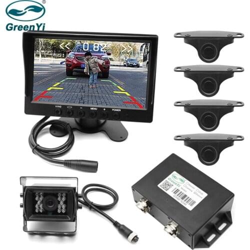 GreenYi 7"Car Monitor Rear Reverse Camera Video Parking Sensors Reverse Backup Radar Bus / Truck Van / Trailer / RV / Campers