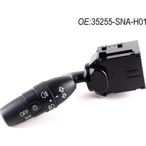 Car Turn Signal Switch Headlight Control Switch Steering Column Indicator for Honda Civic CRV 35255-SNA-H01