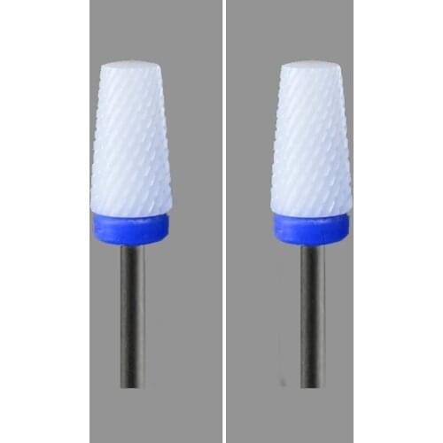 White Ceramic-6 Pcs/Lot-Nail Drill Bit - Tapered Barrel Bit - (0124.060)