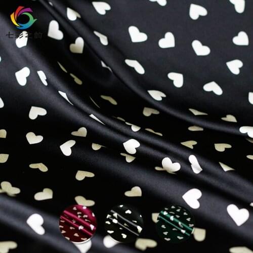 White waxberry Free shipping printed silk stretch satin summer blouse dress fabric