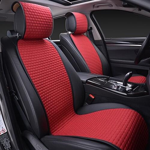 Linen Fabric Breathable Car Seat Cushion Fit Most Car Interior Accessories Car Seat Cover Universal Auto Seat Covers Protector