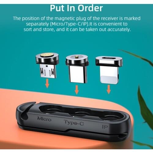 Magnetic Plug Case Portable Silicone Storage Box For IPhone Micro USB Type C Magnet Chagrer Adapter Connector Cable Organizer