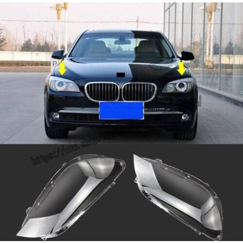 For BMW 7 series F01 F02 2009-15 Headlight Headlamp Lens Cover Right&Left 2PCS Car modification accessories