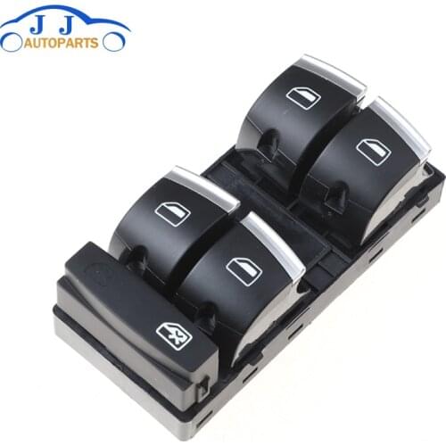 Chrome Master Window Switch For Audi A3 8P A4 S4 RS4 B6 B7 A6 S6 RS6 C6 Q7 4F0959851H 4F0 959 851H Button Console