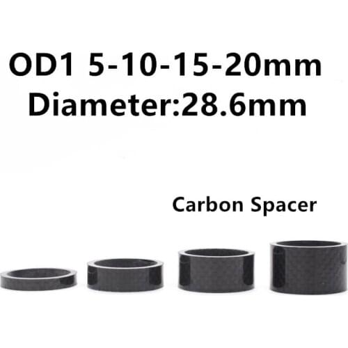 4PCS full carbon 28.6/31.8mm bicycle carbon spacer hollow Ultra light headset parts cycling Washer Bicycle Headset Stem Spacers