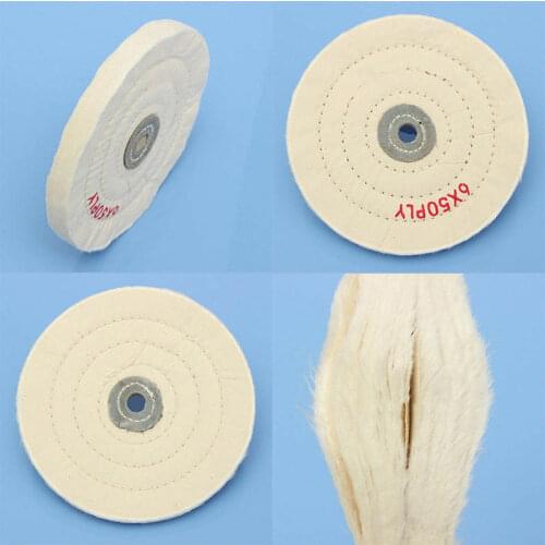 Buffing Wheel Buffer Mirror Polish White 6 Inch 12mm For Car Bench grinder tool wheel arborPolishing Tools Cotton Cloth Wheel