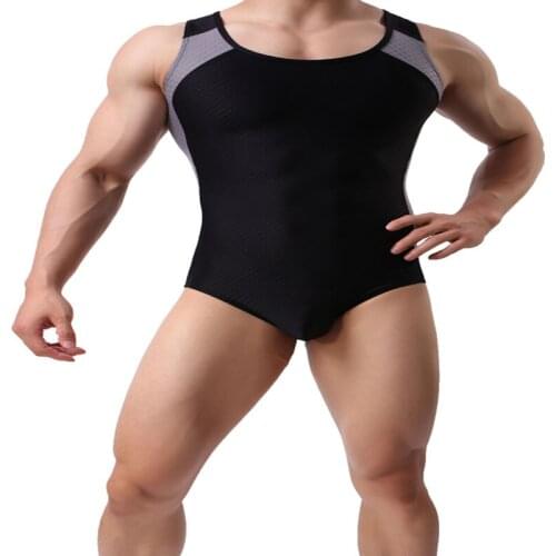 Men Body Shaping Bodysuit General Seamless Sexy Bodysuit Leotard Tank Bodysuits Jumpsuit Sleep Wear Splice Underwear