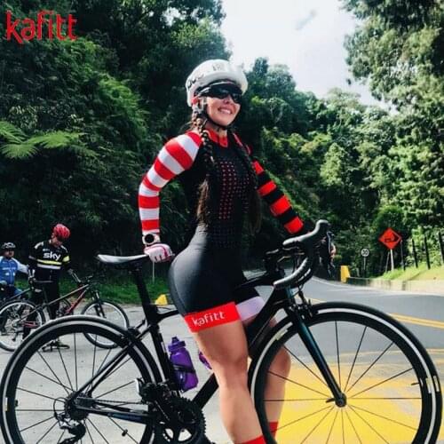 Kafitt Cycling Wear Set Long Sleeve Bib Shorts Sweatshirt Ladies Bicycle Clothing Mountain Bike Ropa Ciclismo Mailot hombre