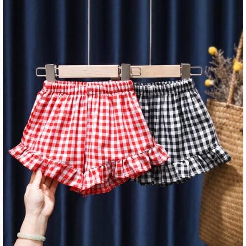 Summer Casual Clothes For Boys Girls Fashion Plaid Toddler Infant Kids Baby Cotton Shorts Beach Pants Cute Girl Kids Hot Pants