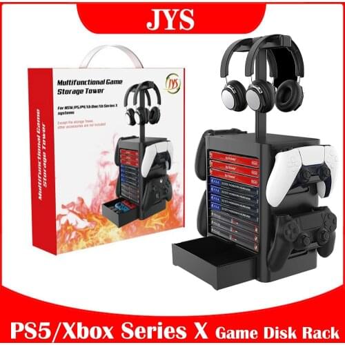 Multifunctional game storage Tower for Nintendo Switch PS5 PS4 Xbox one XBOX Series X Game Disk Rack and Controller Organizer