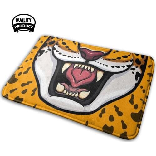King 3D Soft Non-Slip Mat Rug Carpet Cushion King Fuzzy Cat Meow Fgc Fighting Games Tekken King Of Iron Fist Teeth Lion Cheetah
