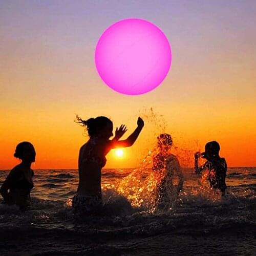 Inflatable Led Glowing Beach Ball Swimming Pool Toy 13 Colors Glowing Giant Blow Up Holiday Pool Party Decor