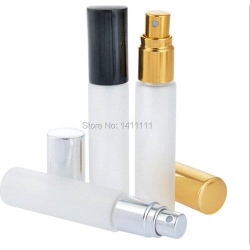 Wholesale 600pcs/lot Frosted Glass 10ml 1/3oz Spray Empty Bottle fragrant liquid Fine mist pump Perfume Atomizer Refillable
