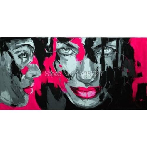 Palette knife painting portrait Palette knife Face Oil painting Impasto figure on canvas Hand painted Francoise Nielly 24