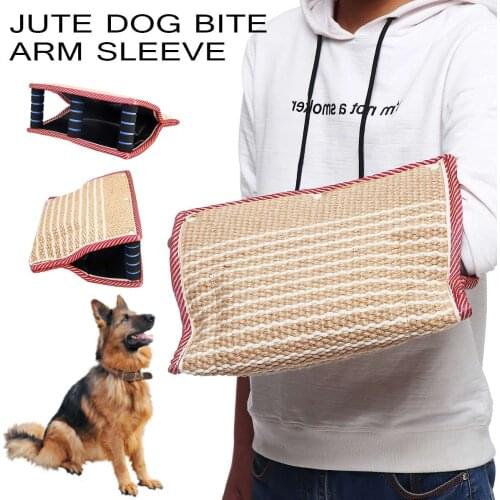 Dog Bite Pillow Sleeve Pet Training Arm Protection Sleeve Jute Pet Bite Tug Toy Free Training Clocker For Medium Large Dogs